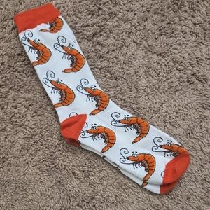 Whimsical Shrimp Socks Funny Gag Gift Novelty Socks One Size